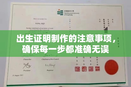 菏泽出生证明制作的注意事项，确保每一步都准确无误