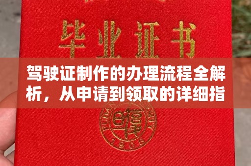 菏泽驾驶证制作的办理流程全解析，从申请到领取的详细指南