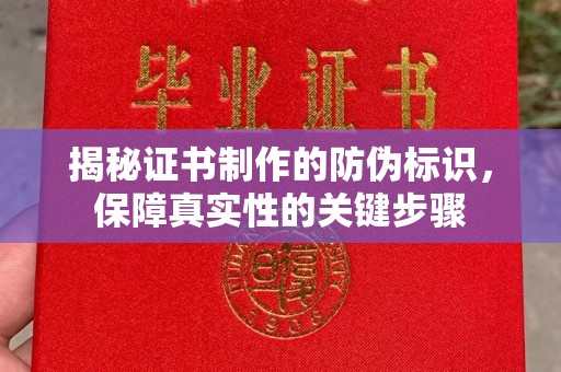 菏泽揭秘证书制作的防伪标识，保障真实性的关键步骤