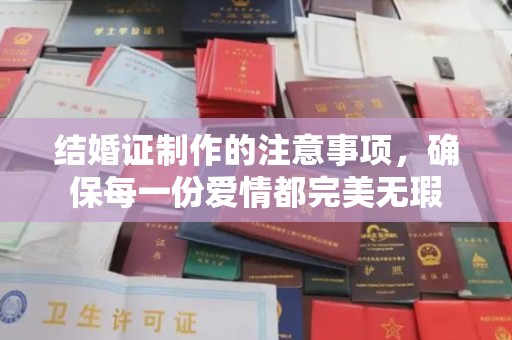 菏泽结婚证制作的注意事项，确保每一份爱情都完美无瑕