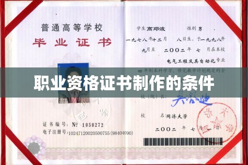菏泽职业资格证书制作的条件