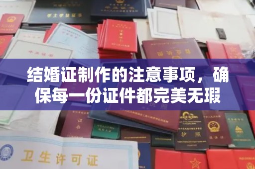 菏泽结婚证制作的注意事项，确保每一份证件都完美无瑕