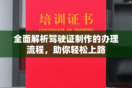 菏泽全面解析驾驶证制作的办理流程，助你轻松上路