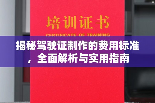 菏泽揭秘驾驶证制作的费用标准，全面解析与实用指南