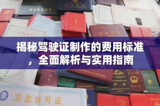 菏泽揭秘驾驶证制作的费用标准，全面解析与实用指南