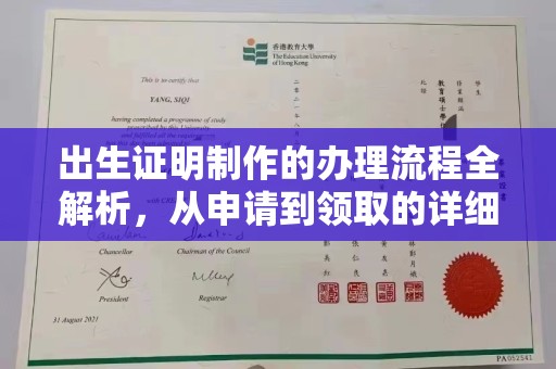菏泽出生证明制作的办理流程全解析，从申请到领取的详细指南