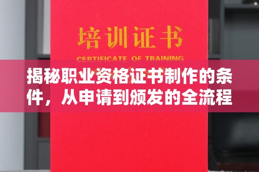 菏泽揭秘职业资格证书制作的条件，从申请到颁发的全流程解析